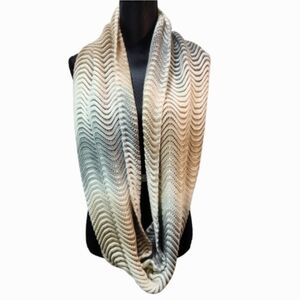 CLEO Infinity Neutral Pastel Knit Scarf